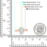 Bezel Set 9mmX6mm Pear Engagement Ring Cubic Zirconia 925 Sterling Silver