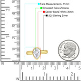 Bezel Set 9mmX6mm Pear Engagement Ring Cubic Zirconia 925 Sterling Silver