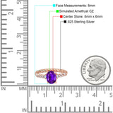Twisted Rope Hidden Halo Oval Engagement Ring Cubic Zirconia 925 Sterling Silver