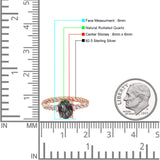 Hidden Halo Twisted Rope Oval Natural Rutilated Quartz Engagement Ring