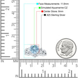 Art Deco Round Cubic Zirconia Infinity Leaf Design Bridal Ring 925 Sterling Silver