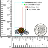 Art Deco Round Cubic Zirconia Infinity Leaf Design Bridal Ring 925 Sterling Silver