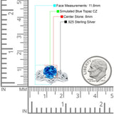Art Deco Round Cubic Zirconia Infinity Leaf Design Bridal Ring 925 Sterling Silver