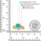 Art Deco Round Cubic Zirconia Infinity Leaf Design Bridal Ring 925 Sterling Silver