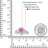 Art Deco Round Cubic Zirconia Infinity Leaf Design Bridal Ring 925 Sterling Silver