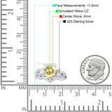 Art Deco Round Cubic Zirconia Infinity Leaf Design Bridal Ring 925 Sterling Silver