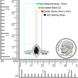 Art Deco Engagement Ring Halo Marquise Cubic Zirconia 925 Sterling Silver