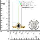 Art Deco Engagement Ring Halo Marquise Cubic Zirconia 925 Sterling Silver