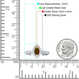 Art Deco Engagement Ring Halo Marquise Cubic Zirconia 925 Sterling Silver