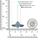Art Deco Engagement Ring Halo Marquise Cubic Zirconia 925 Sterling Silver