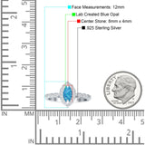 Art Deco Engagement Ring Halo Marquise Cubic Zirconia 925 Sterling Silver