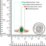 Art Deco Engagement Ring Halo Marquise Cubic Zirconia 925 Sterling Silver