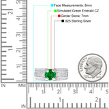 Round Engagement Ring Vintage Style Cubic Zirconia 925 Sterling Silver
