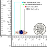 Round Infinity Marquise Vintage Style Floral Ring Cubic Zirconia 925 Sterling Silver