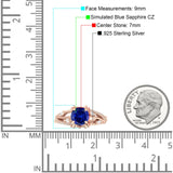 Round Engagement Ring Split Shank Cubic Zirconia 925 Sterling Silver