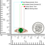 Round Engagement Ring Split Shank Cubic Zirconia 925 Sterling Silver
