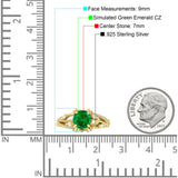 Round Engagement Ring Split Shank Cubic Zirconia 925 Sterling Silver