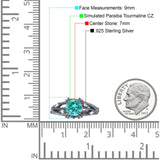Round Engagement Ring Split Shank Cubic Zirconia 925 Sterling Silver