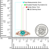 Round Engagement Ring Split Shank Cubic Zirconia 925 Sterling Silver