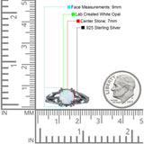 Round Engagement Ring Split Shank Cubic Zirconia 925 Sterling Silver