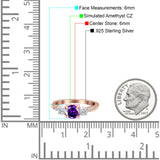 Infinity Round Three Stone Ring Cubic Zirconia 925 Sterling Silver
