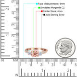 Infinity Round Three Stone Ring Cubic Zirconia 925 Sterling Silver