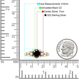 Vintage Style Round Engagement Ring Cubic Zirconia 925 Sterling Silver