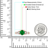 Vintage Style Round Engagement Ring Cubic Zirconia 925 Sterling Silver