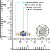 Vintage Style Round Engagement Ring Cubic Zirconia 925 Sterling Silver
