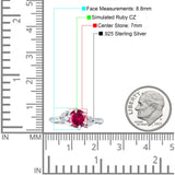 Round Beaded Marquise Vintage Style Cubic Zirconia Engagement Ring 925 Sterling Silver