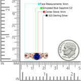 Round Cetlic Trinity Vintage Style Cubic Zirconia Ring 925 Sterling Silver