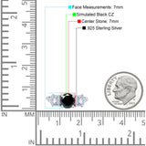 Vintage Style Round Three Stone Ring Cubic Zirconia 925 Sterling Silver
