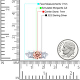 Vintage Style Round Three Stone Ring Cubic Zirconia 925 Sterling Silver