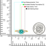 Round Vintage Style Ring Baguette Cubic Zirconia 925 Sterling Silver
