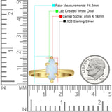 Marquise Solitaire Engagement Ring 7X14 Cubic Zirconia 925 Sterling Silver