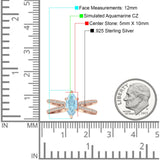 Marquise Split Shank X Ring Cubic Zirconia 925 Sterling Silver