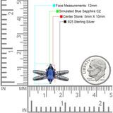 Marquise Split Shank X Ring Cubic Zirconia 925 Sterling Silver