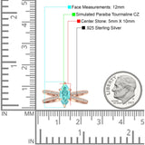 Marquise Split Shank X Ring Cubic Zirconia 925 Sterling Silver