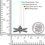 Marquise Split Shank X Ring Cubic Zirconia 925 Sterling Silver