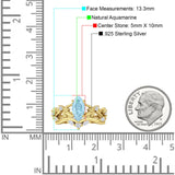 Marquise Split Shank Leaf Floral Ring