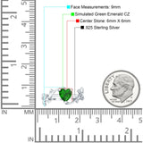 Heart Promise Ring Cubic Zirconia 925 Sterling Silver