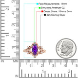 Vintage Style Engagement Ring Marquise Cubic Zirconia 925 Sterling Silver