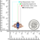 Vintage Style Engagement Ring Marquise Cubic Zirconia 925 Sterling Silver