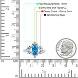 Vintage Style Engagement Ring Marquise Cubic Zirconia 925 Sterling Silver
