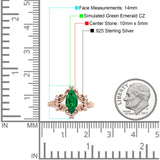 Vintage Style Engagement Ring Marquise Cubic Zirconia 925 Sterling Silver