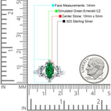 Vintage Style Engagement Ring Marquise Cubic Zirconia 925 Sterling Silver