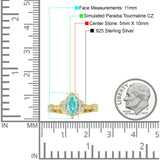 Marquise Halo Beaded Ring Cubic Zirconia 925 Sterling Silver