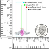 Marquise Halo Beaded Ring Cubic Zirconia 925 Sterling Silver