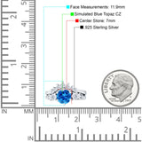 Round Beaded Marquise Vintage Style Cubic Zirconia Engagement Ring 925 Sterling Silver