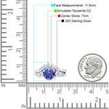 Round Beaded Marquise Vintage Style Cubic Zirconia Engagement Ring 925 Sterling Silver